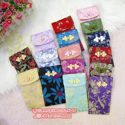 中国风工艺品织锦缎盘扣丝绸包iphone6plus手机袋出国送礼礼品袋