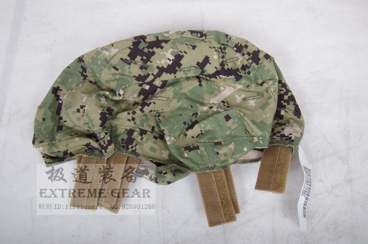装备美产原品丛林迷彩头盔盔罩