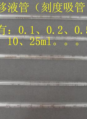 爱苯德实验器材 玻璃吸管\移液管 1ml\2ml\5ml