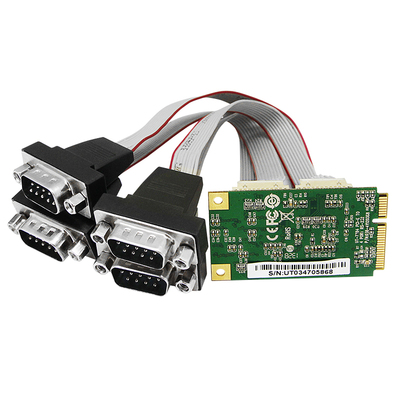 宇泰UT-7784 PCI-E转4口RS232串口卡 通用Mini PC-E高速串口卡