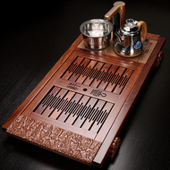 Kunde Gỗ Hồng Sắc Gỗ Chắc Chắn Khay Trà Cảm Ứng 4 Trong 1 Lớn Thoát Nước Bộ Tích Hợp Trà Kung Fu bộ Bàn Trà mẫu bàn trà điện