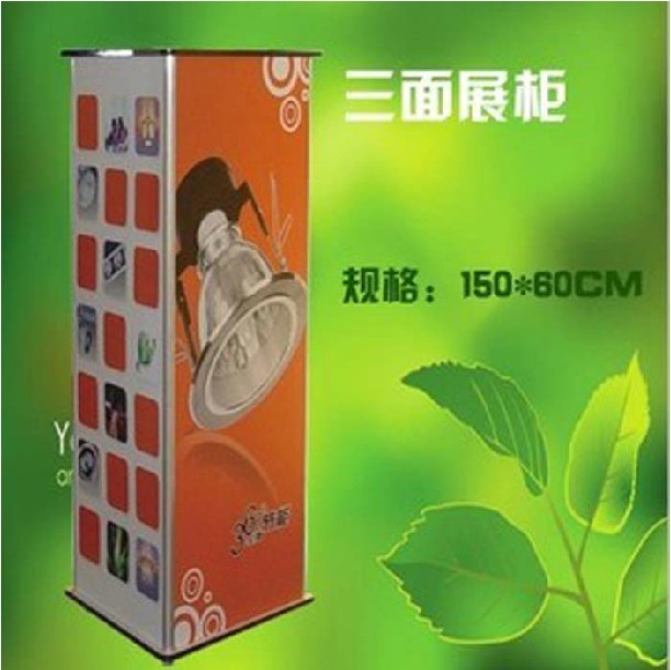 厂家天花筒灯吸顶灯带T5T8展架展柜三面旋转多用途灯饰LED展示架