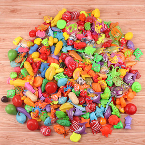 散装儿童钓鱼玩具磁性鱼 双面玩具鱼小猫钓鱼 满88元包邮 热