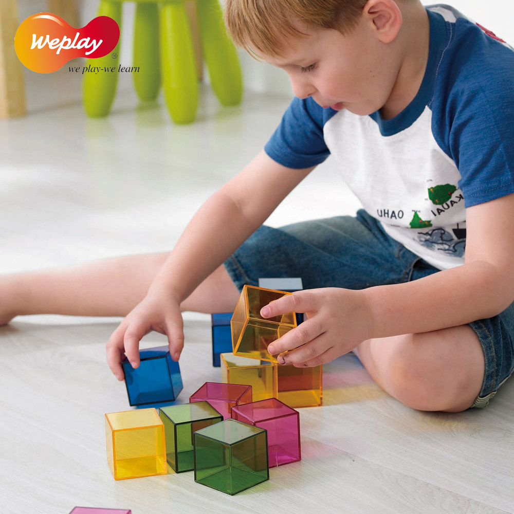 weplay台湾益智玩具感统彩虹积木