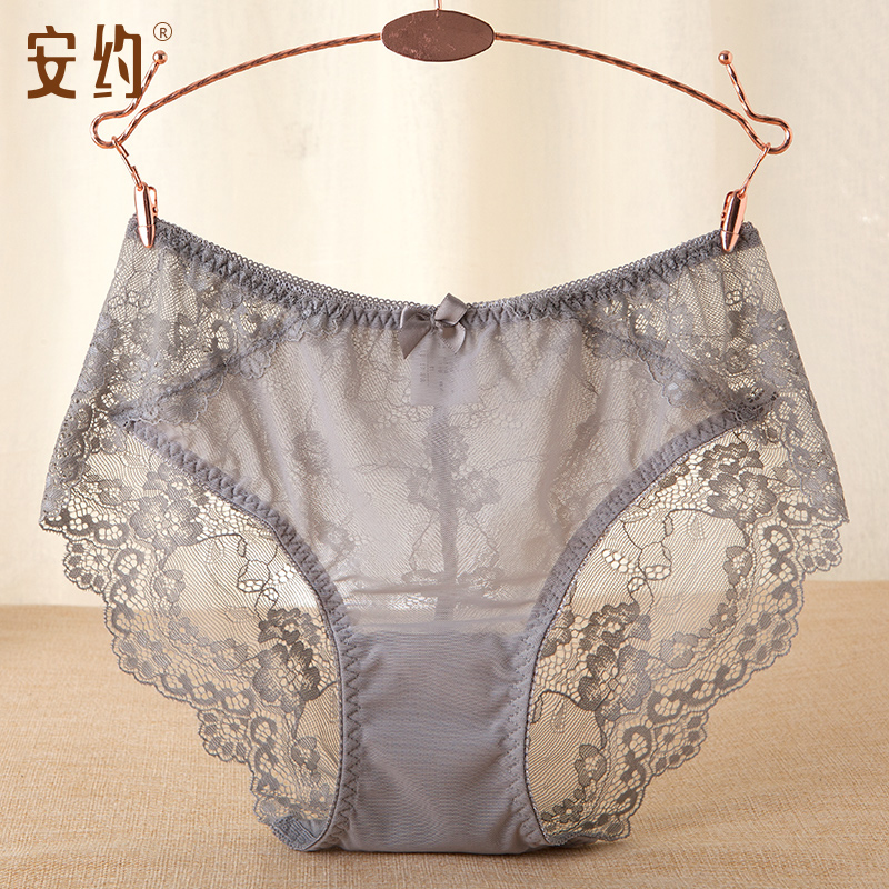 中腰性感蕾丝女内裤包臀透气女士
