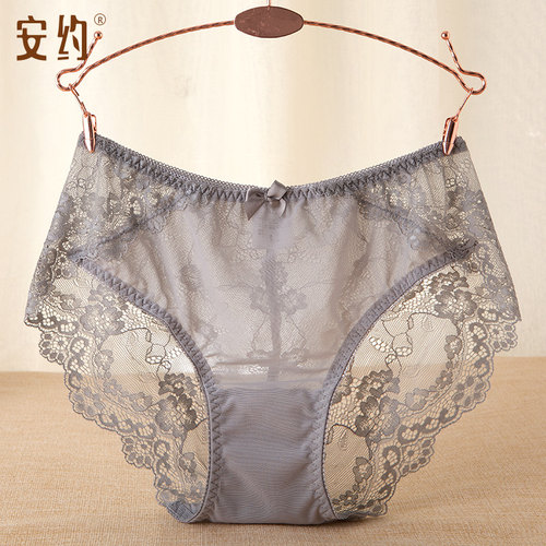 中腰性感蕾丝女内裤包臀透气女士