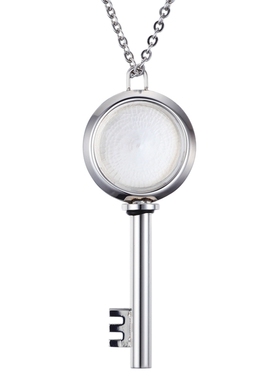 宠物骨灰钥匙香水瓶钛钢空心吊坠