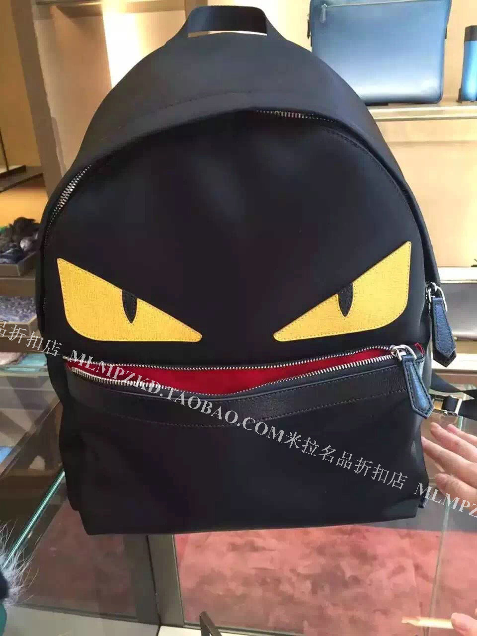 fendi yellow eyes bag