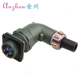 ZR连接器YD20 YD20K4TR YD20J4Z 4芯防水航空弯插头 YD20K4TS