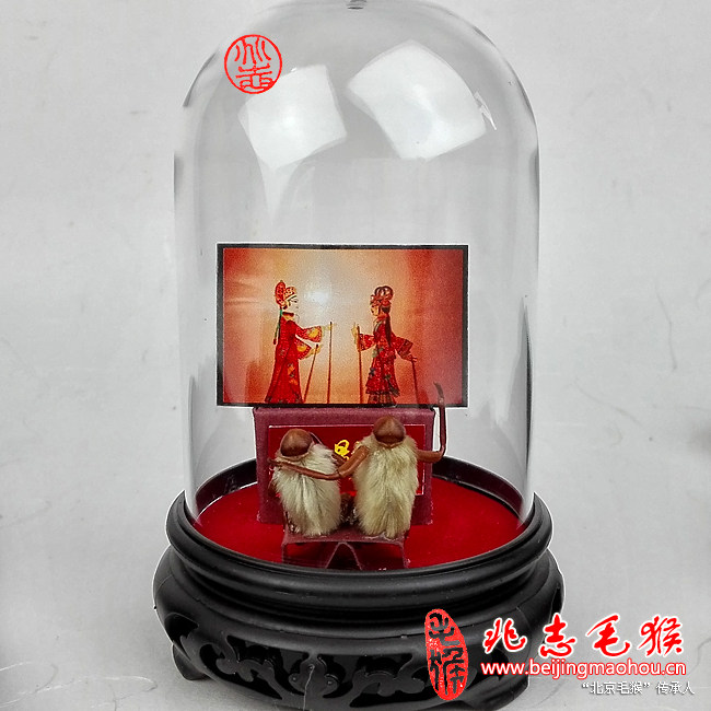 老北京毛猴中国民间工艺品特色创意礼品礼物【皮影戏】
