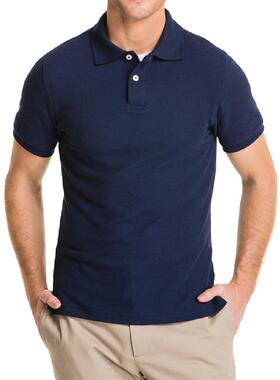 LEE/李男POLO衫方领短袖纯色经典款休闲百搭宽松春夏正品6MKP4