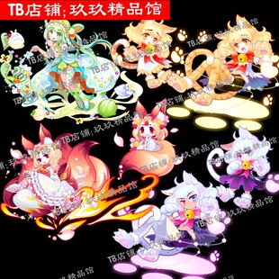 flash矢量游戏  小猫仙女 九尾狐妖 小仙女 花仙子角色素材文件