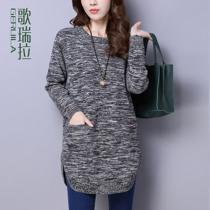 歌瑞拉毛衣女套头秋冬打底衫 韩版宽松中长款线衣针织衫|msdalam kategori Butik wanita / wanita, sweater - dari Buy2taobao.com untuk memberikan perkhidmatan ejen Taobao profesional membeli