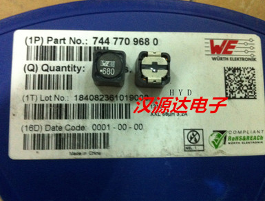 7447709680 WE 680 68UH 3.2A 12X12X10MM WE厂家贴片功率电感