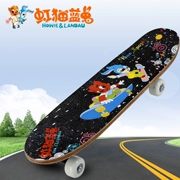 Rainbow Cat Blue Rabbit Maple Single Rocker Road Brush Street Children Sơ cấp Kích thước Cá Ban chuyên nghiệp Bốn bánh xe đôi Rocker Xe tay ga - Trượt băng / Trượt / Thể thao mạo hiểm