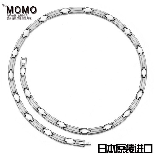 日本MOMO磁疗链保健磁性项链颈椎男女款防辐射磁石项链磁疗项链 - 封面