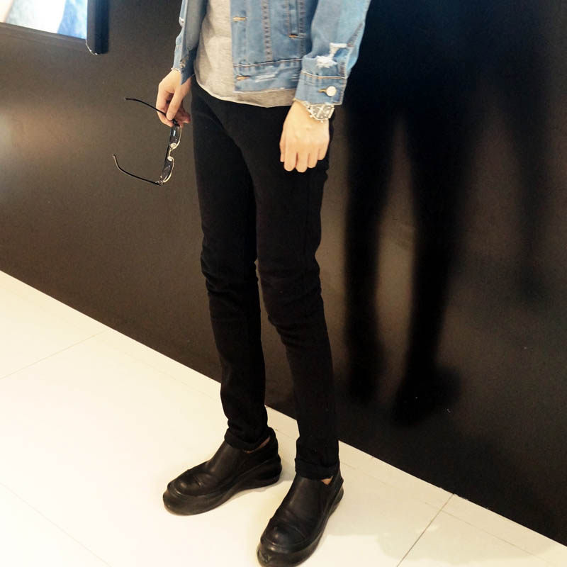 太子客夏秋新款牛仔褲男小腳褲彈力修身黑色小腳褲休閑青年男褲在類目 男裝, 牛仔褲中 - 來自Buy2taobao.com提供專業的淘寶代購服務
