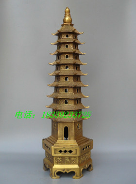 纯铜书桌摆件文昌塔9层