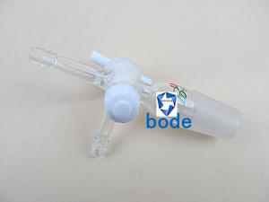 实验室用四氟三通活塞塑料T型三通具T形四氟芯节门三通接头24#