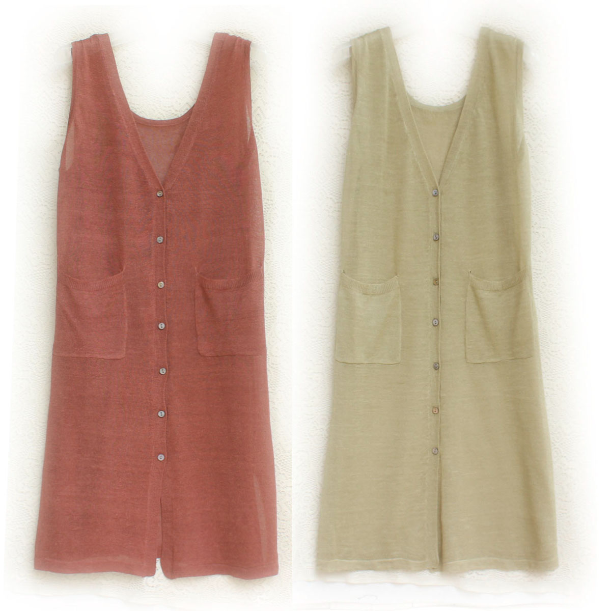 女士夏季薄款外搭开衫 夏天薄外套亚麻披肩空调衫 女式长款针织衫