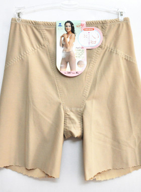 台湾产新款收腹提臀塑身无痕一片式安全内裤底裤347平角裤产后