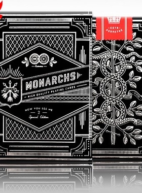 默默纸牌惊天魔盗团周边美国MONARCH deck黑色君王扑克牌包邮