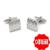 男女士袖 新款 扣钉 法式 衬衫 潮流激光镭射小格子花纹袖 扣