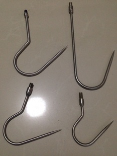 冰钓海钓船钓钩鱼8mm螺丝加粗加硬锋利不锈钢搭钩钩子鱼搭钩 包邮