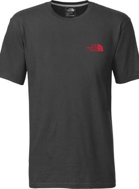 The North Face北面男T恤短袖纯棉纯色小标志夏季白色黑色B3610T