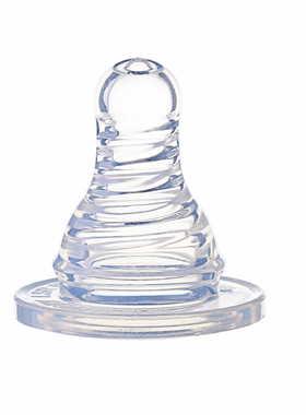 爱得利 标准口径螺旋母乳实感液体硅胶防胀气十字孔奶嘴 Y2004