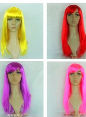 包邮假发女女生长直发女士整顶发套修脸主动jiafa 模特头儿童道具