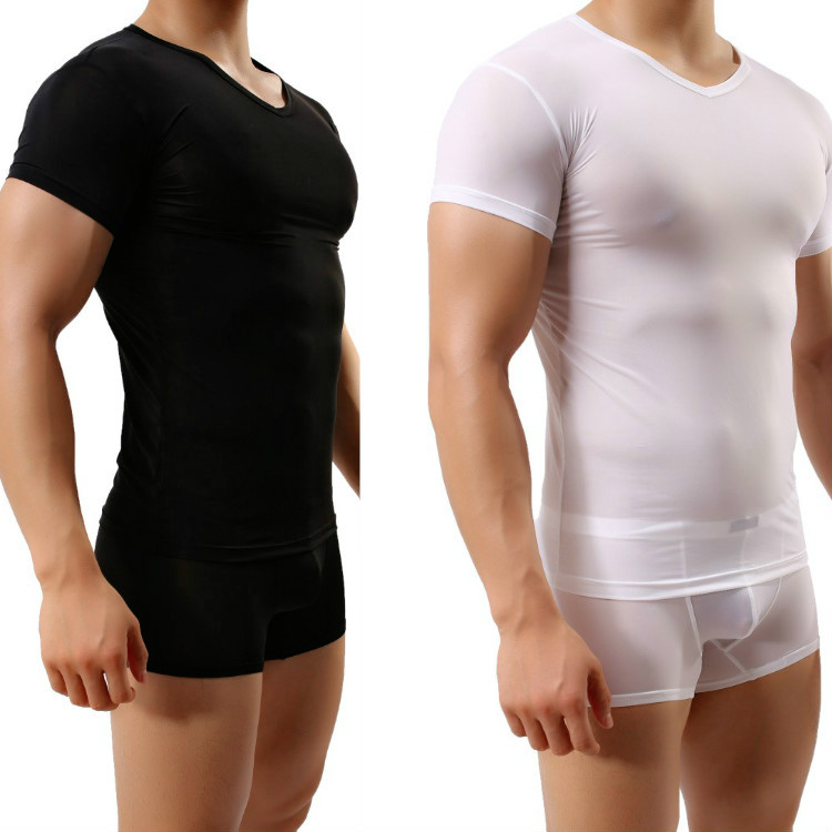 薄款透视性感男士家居服睡衣