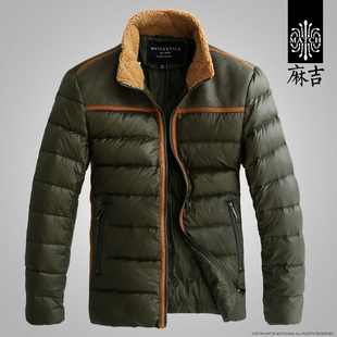 翻领男士 短款 轻薄羽绒服PU休闲外套Y5523 冬季 match麻吉2016新款