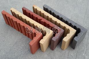 宜兴陶土紫砂劈开角砖别墅外墙通体砖内墙背景配套转角砖厂家直销