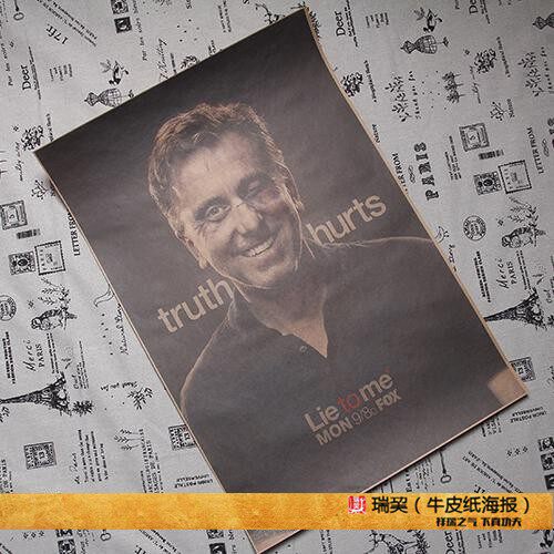 别对我说谎海报lie to me千谎百计 蒂姆罗斯tim roth牛皮纸复古