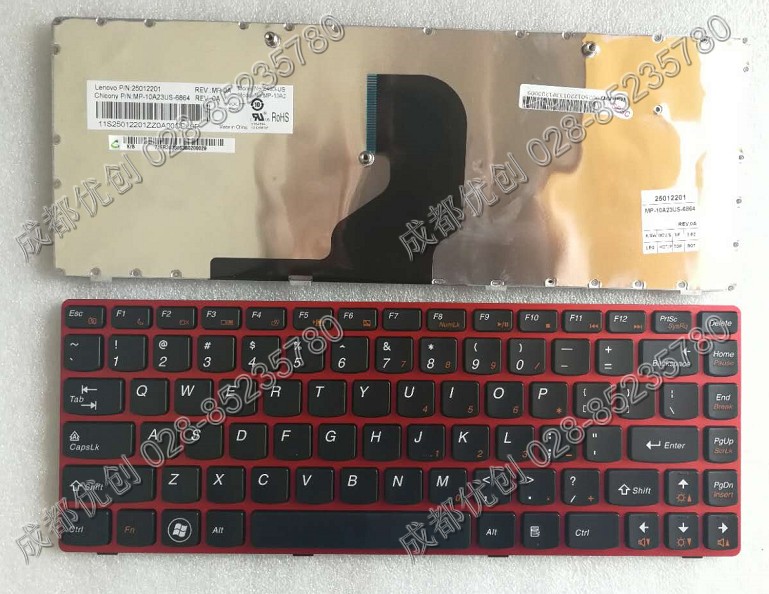 全新原装联想lenovo Z460 Z465 Z460A Z460T 笔记本键盘红色
