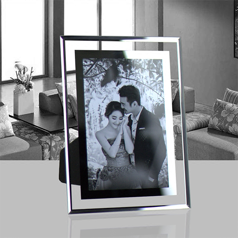 水晶玻璃相框摆台照片定制