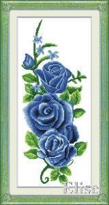 十字绣高清彩色印刷图纸花卉HH100爱的思念23468cross stitch