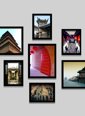 建筑西安中餐厅壁画照片墙