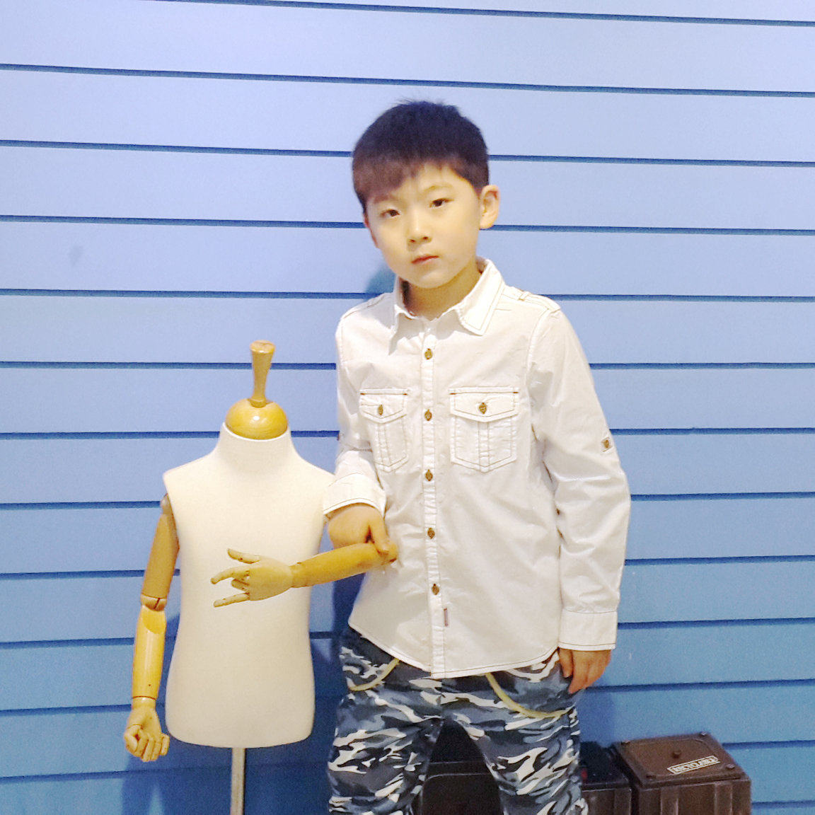 Chemise garcon à manche longue - Ref 2078156 Image 1