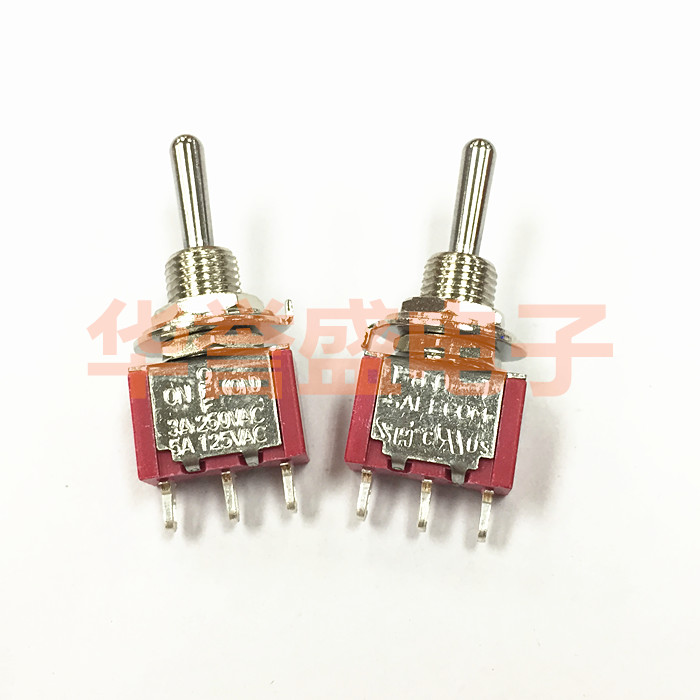 台湾SH钮子开关 T80-T T8014B-SEBQ 3脚3档 一边复位 一边一档