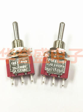 台湾SH钮子开关 T80-T T8014B-SEBQ 3脚3档 一边复位 一边一档