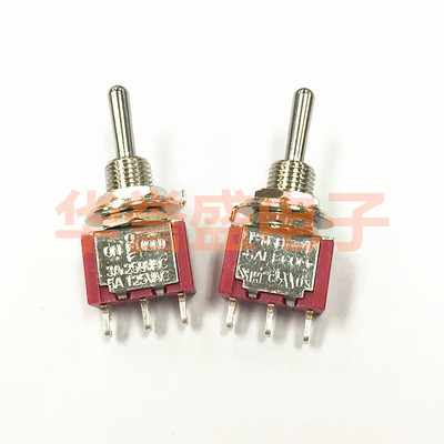 台湾SH钮子开关 T80-T T8014B-SEBQ 3脚3档 一边复位 一边一档