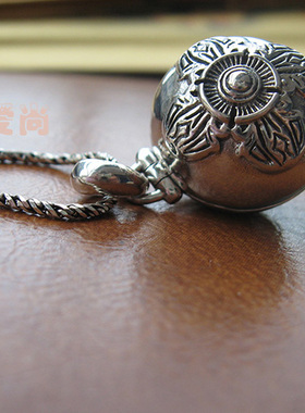 可以打开盒子纯银护身符吊坠项链