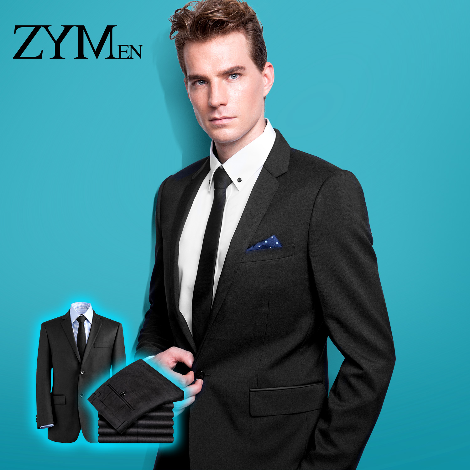 Costume homme ZYMEN en polyester pour hiver - Ref 1576973 Image 1