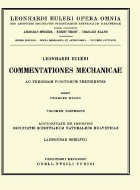 【预售】Commentationes Mechanicae Ad Theoria...