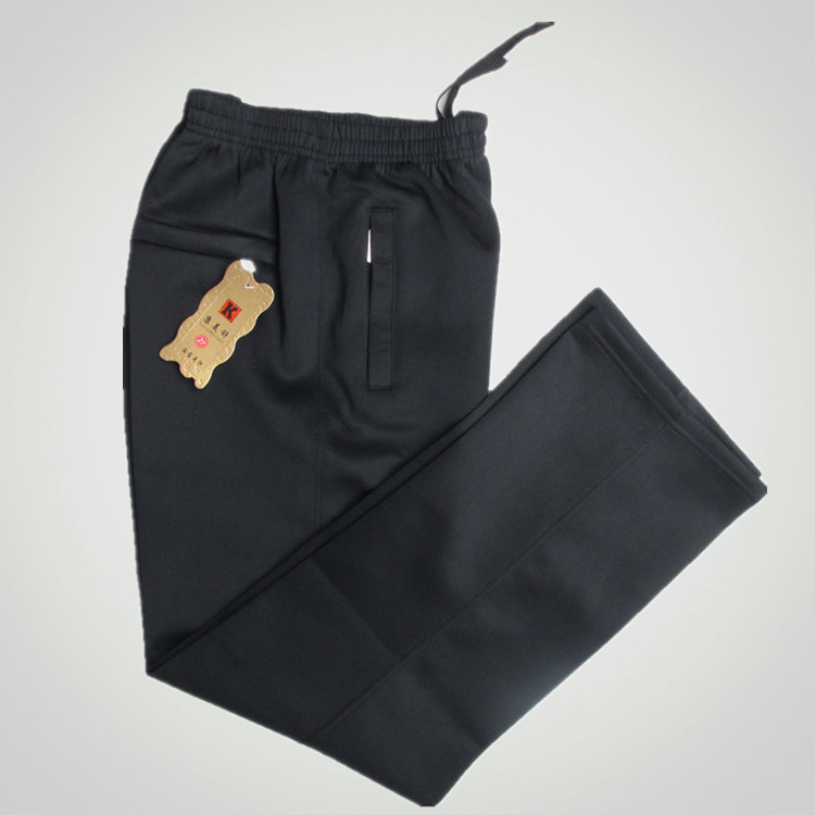 冬季加厚南韩丝中老年男式运动裤 加肥加大松紧带运动裤 休闲长裤