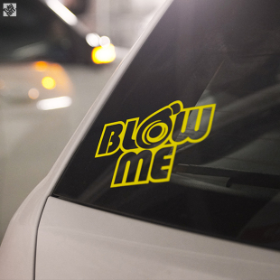 TUTU圖圖車貼 hellaflush blow me 汽车装饰贴纸 涡轮TURBO反光贴