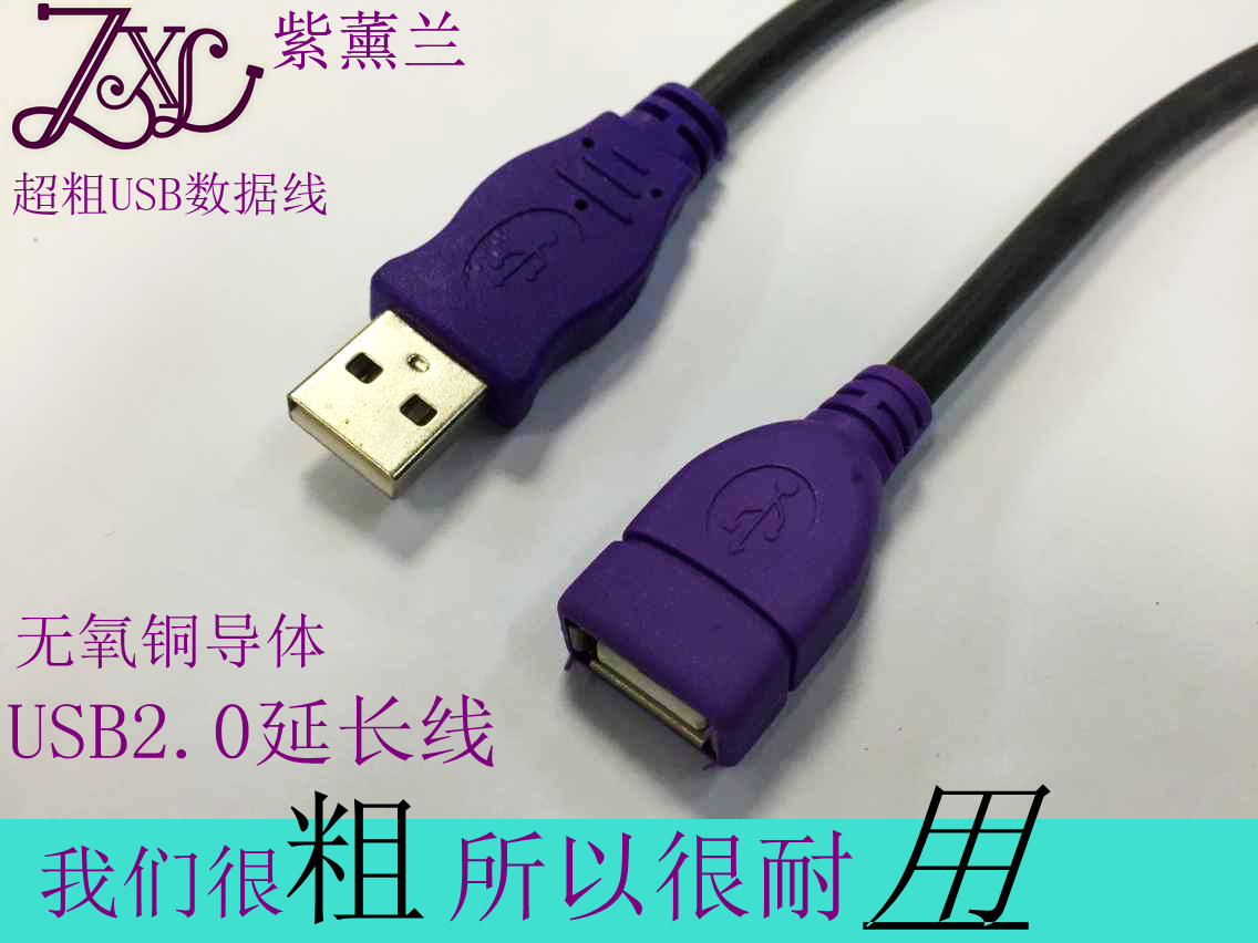 Rallonge USB KAORU ORCHIDéE POURPRE - Ref 438703 Image 1