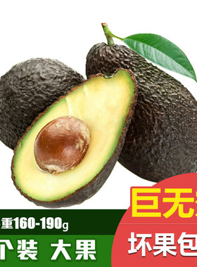 墨西哥牛油果鳄梨2斤包邮 进口油梨6个盒装 热带新鲜水果